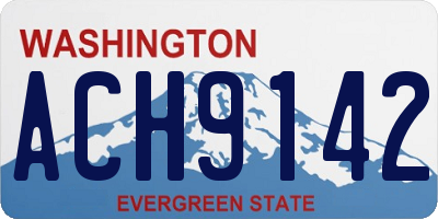 WA license plate ACH9142