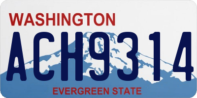 WA license plate ACH9314