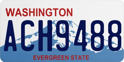 WA license plate ACH9488