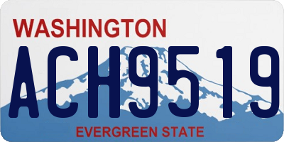WA license plate ACH9519