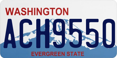 WA license plate ACH9550