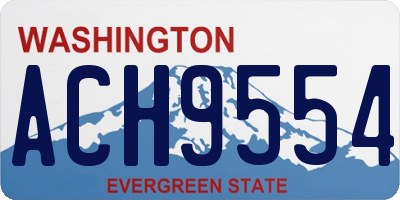 WA license plate ACH9554