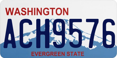 WA license plate ACH9576