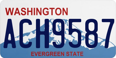 WA license plate ACH9587