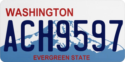 WA license plate ACH9597