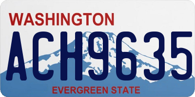 WA license plate ACH9635
