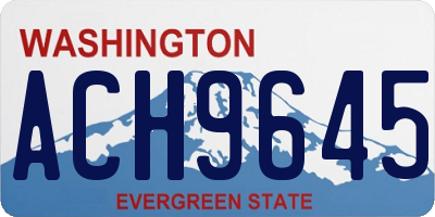 WA license plate ACH9645