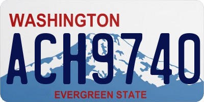 WA license plate ACH9740