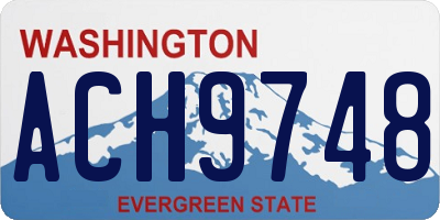 WA license plate ACH9748