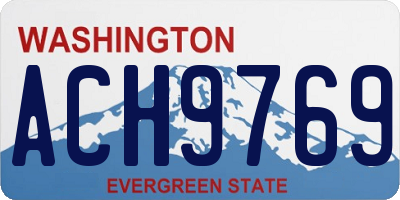 WA license plate ACH9769