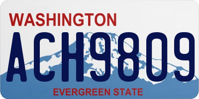 WA license plate ACH9809