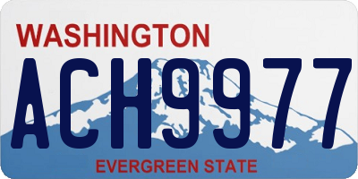 WA license plate ACH9977
