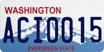 WA license plate ACI0015