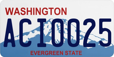WA license plate ACI0025