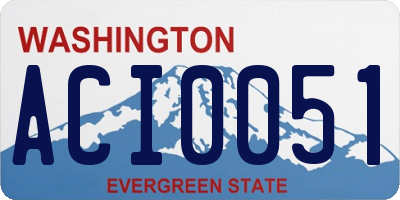 WA license plate ACI0051