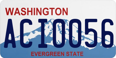 WA license plate ACI0056