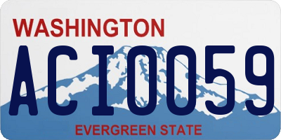 WA license plate ACI0059