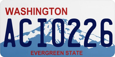 WA license plate ACI0226