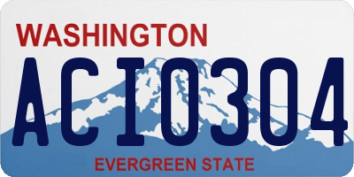 WA license plate ACI0304
