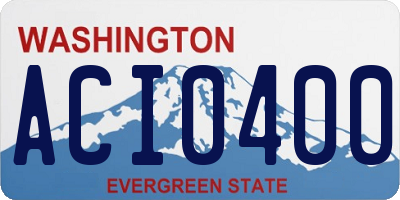 WA license plate ACI0400