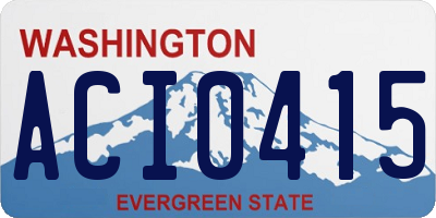 WA license plate ACI0415