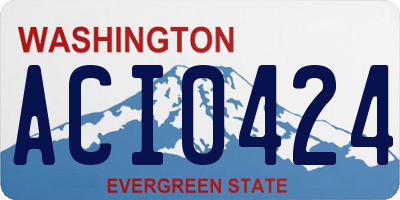 WA license plate ACI0424