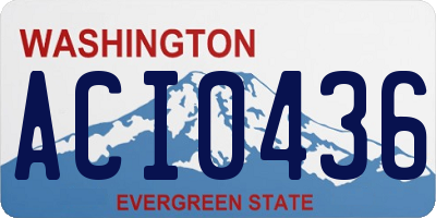 WA license plate ACI0436