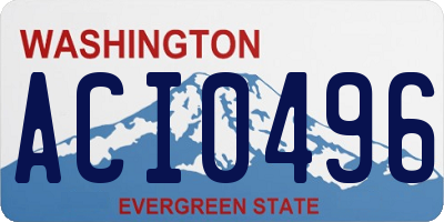 WA license plate ACI0496