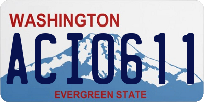 WA license plate ACI0611