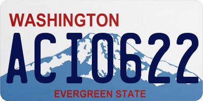 WA license plate ACI0622