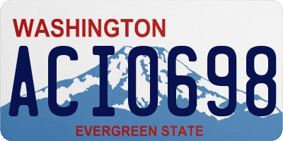 WA license plate ACI0698