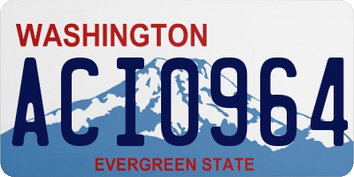 WA license plate ACI0964