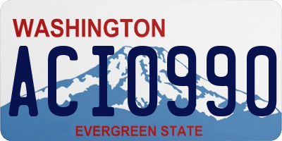 WA license plate ACI0990