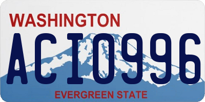 WA license plate ACI0996