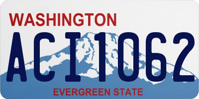 WA license plate ACI1062