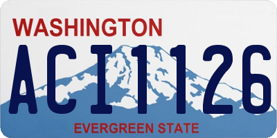 WA license plate ACI1126