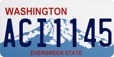 WA license plate ACI1145