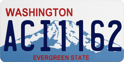 WA license plate ACI1162