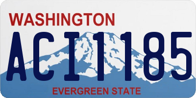 WA license plate ACI1185