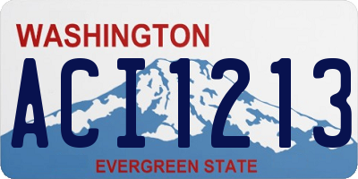WA license plate ACI1213