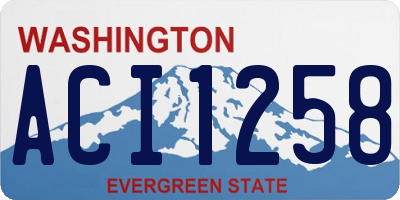 WA license plate ACI1258