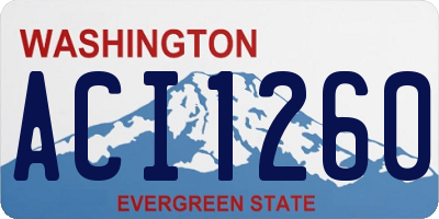 WA license plate ACI1260