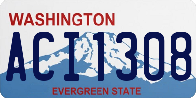 WA license plate ACI1308