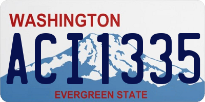 WA license plate ACI1335