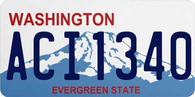 WA license plate ACI1340