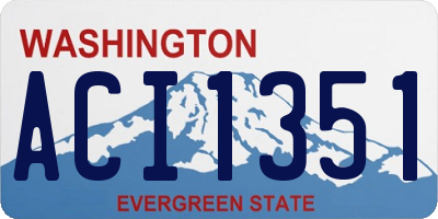 WA license plate ACI1351