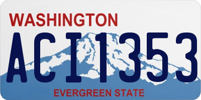 WA license plate ACI1353