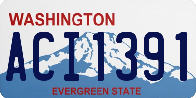 WA license plate ACI1391