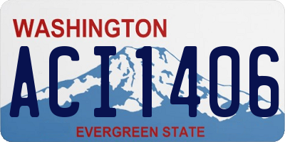 WA license plate ACI1406