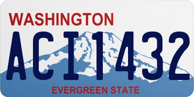 WA license plate ACI1432